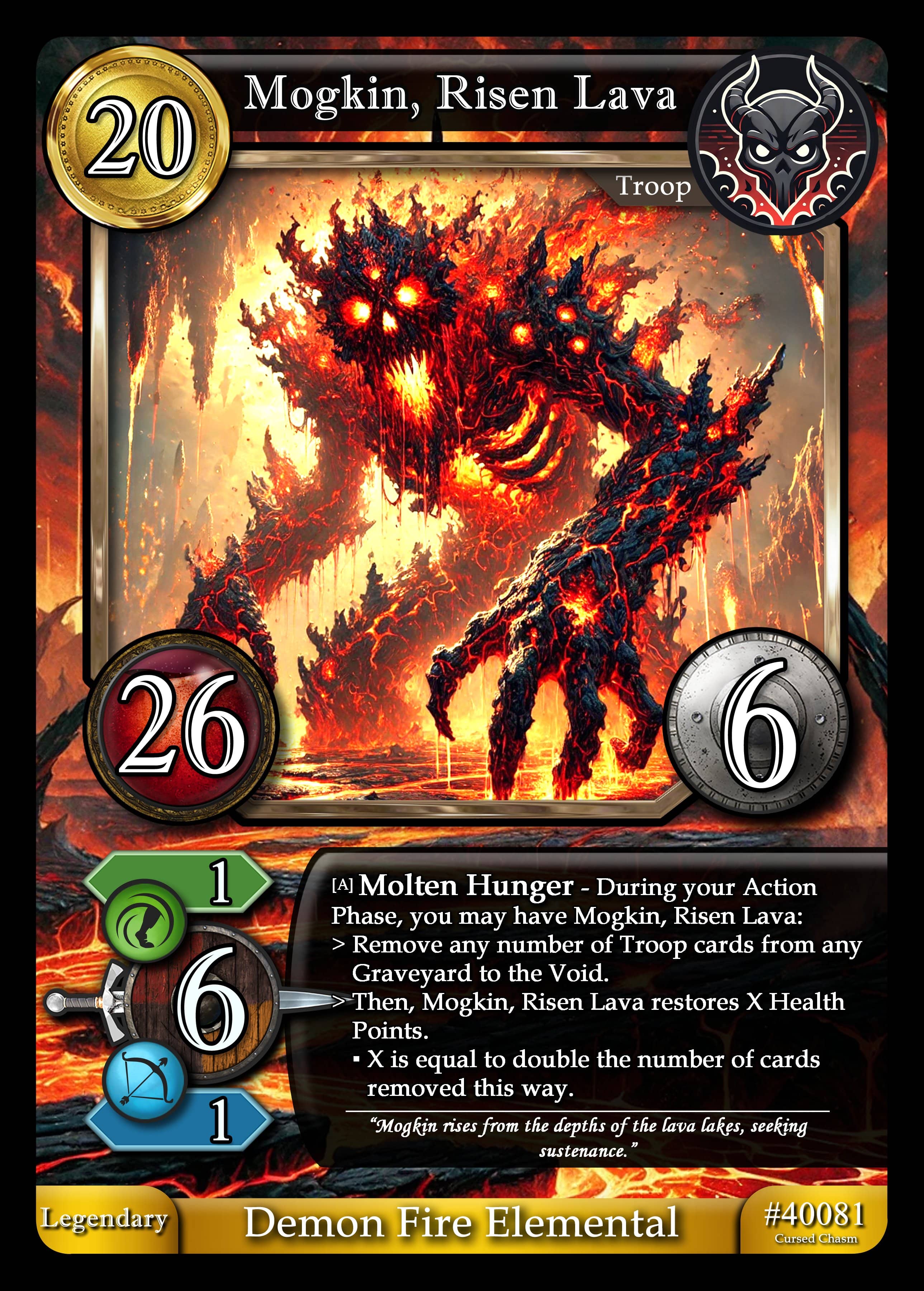 Mogkin, Risen Lava