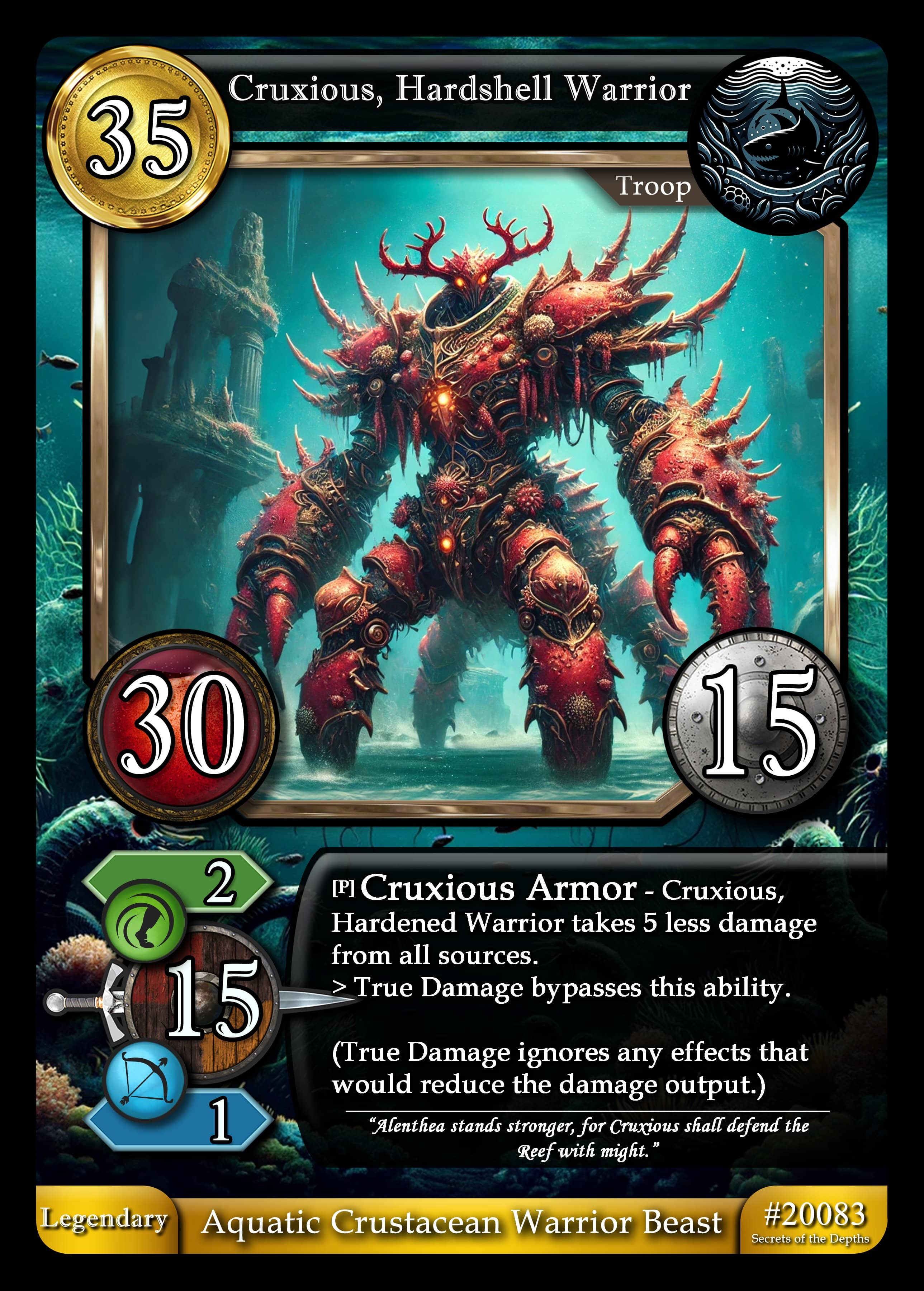 Cruxious, the Hardened Warrior